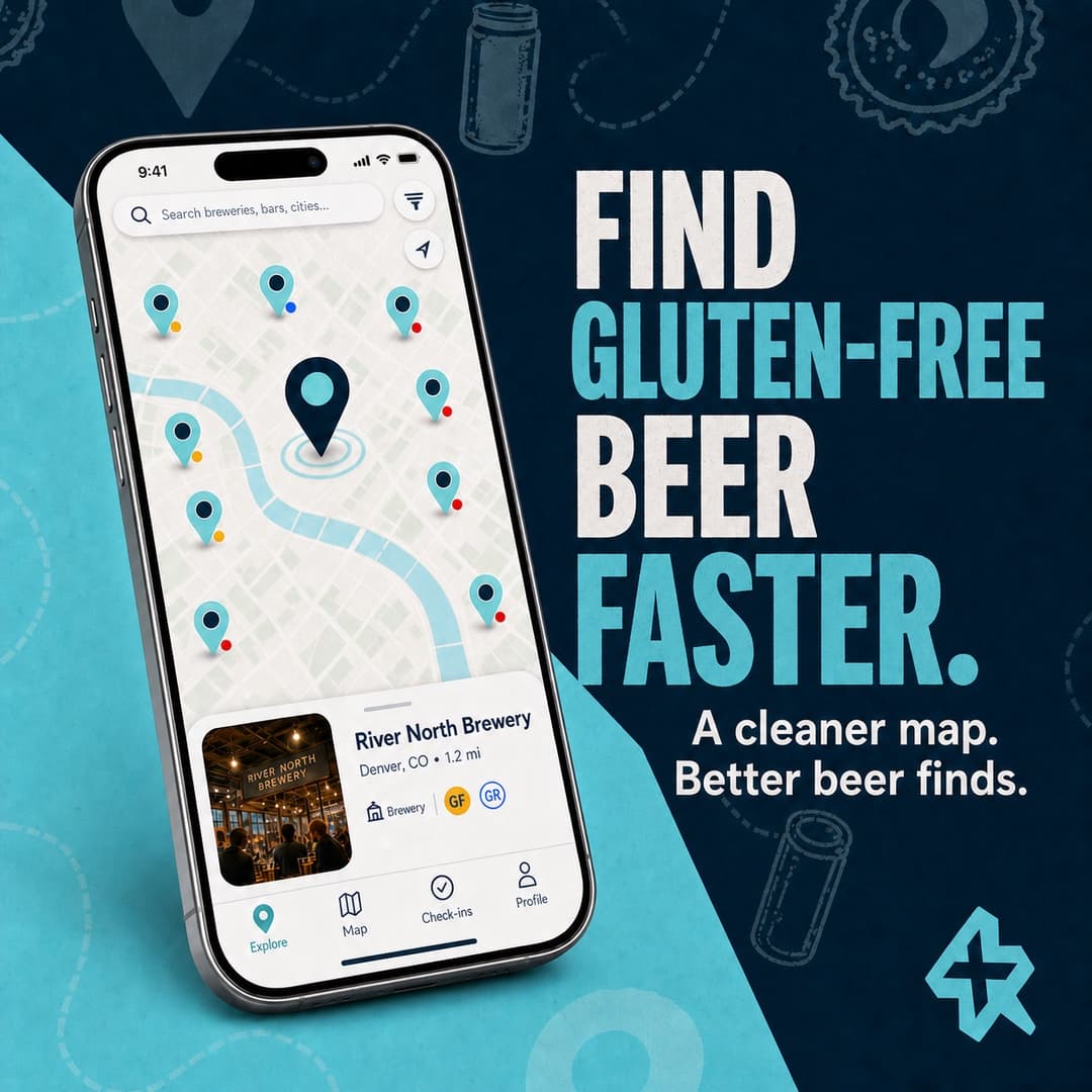 xGluted map discovery marketing mockup on an iPhone